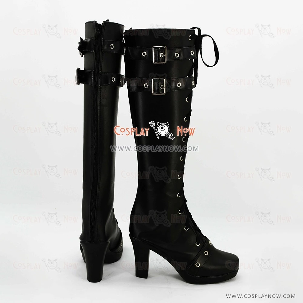 Aikatsu Cosplay Shoes Yurika Todo Black Boots 4 Aikatsu Cosplay Shoes Yurika Todo Black Boots - Image 4
