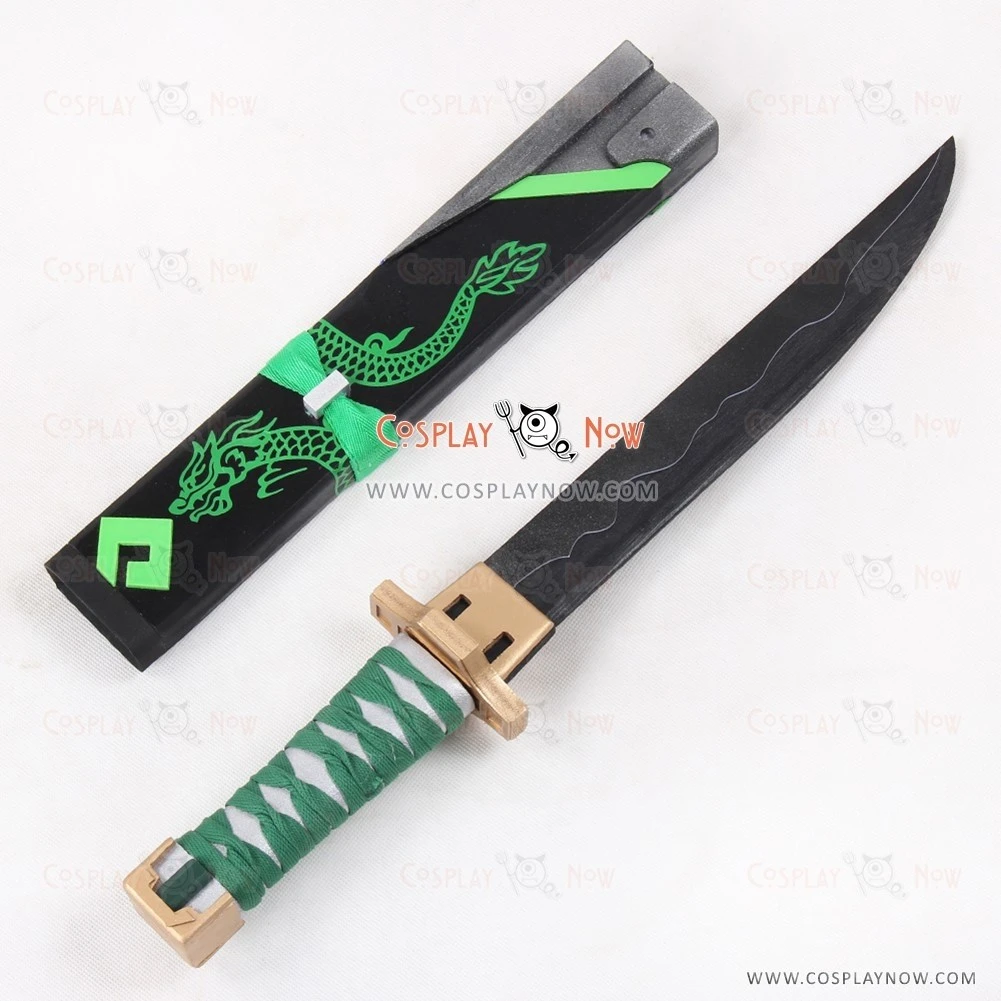 Overwatch Genji Sparrow Skin Dagger With Sheath Cosplay Prop 2 Overwatch Genji Sparrow Skin Dagger With Sheath Cosplay Prop - Image 2