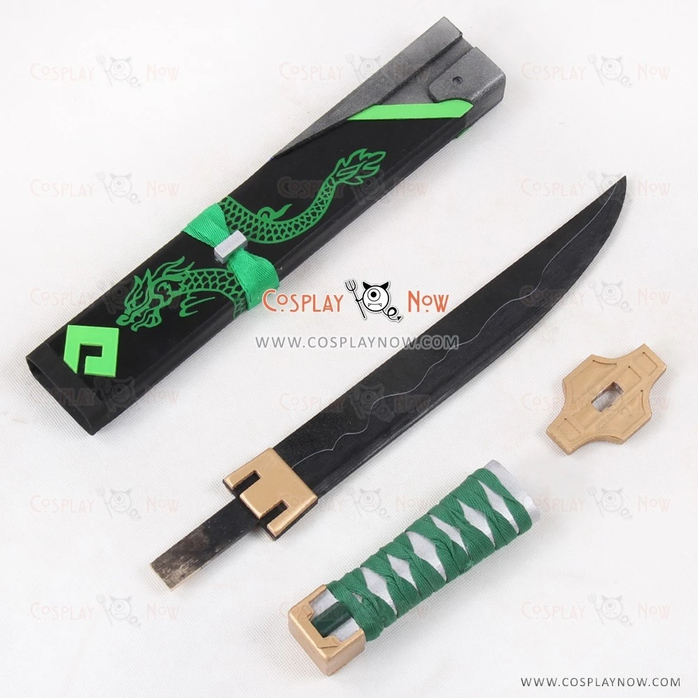 Overwatch Genji Sparrow Skin Dagger With Sheath Cosplay Prop 6 Overwatch Genji Sparrow Skin Dagger With Sheath Cosplay Prop - Image 6