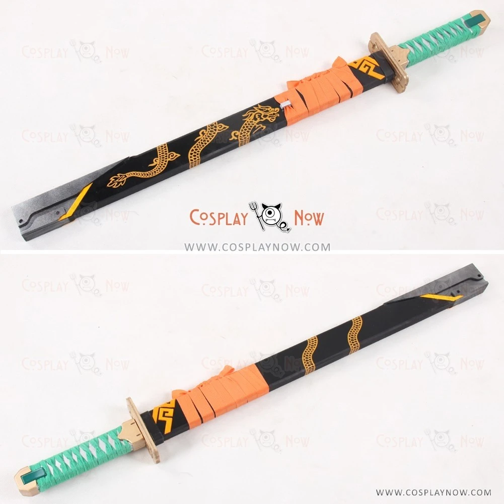 Overwatch OW Genji Young Skin Long Sword With Sheath Cosplay Prop 3 Overwatch OW Genji Young Skin Long Sword With Sheath Cosplay Prop - Image 3