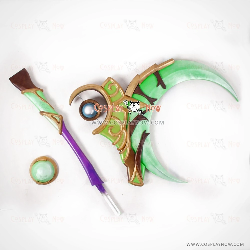 World Of Warcraft Scythe Of Elune Lunarcall Green Cosplay Props For Halloween 3 World Of Warcraft Scythe Of Elune Lunarcall Green Cosplay Props For Halloween - Image 3